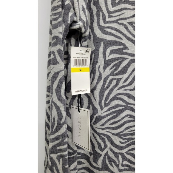 1.STATE Long Sleeve Cross-Back Top Medium - Picture 4 of 8